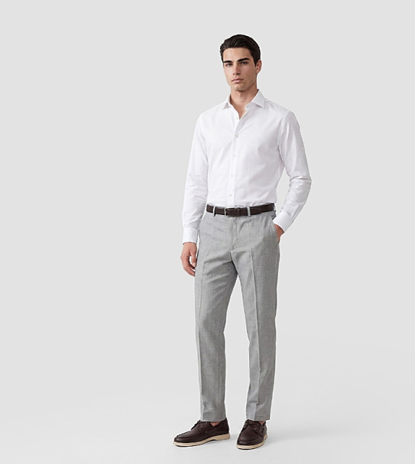 Solid Slim Fit Trousers