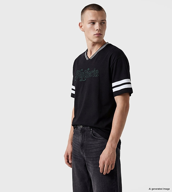 Graphic V-Neck T-Shirt