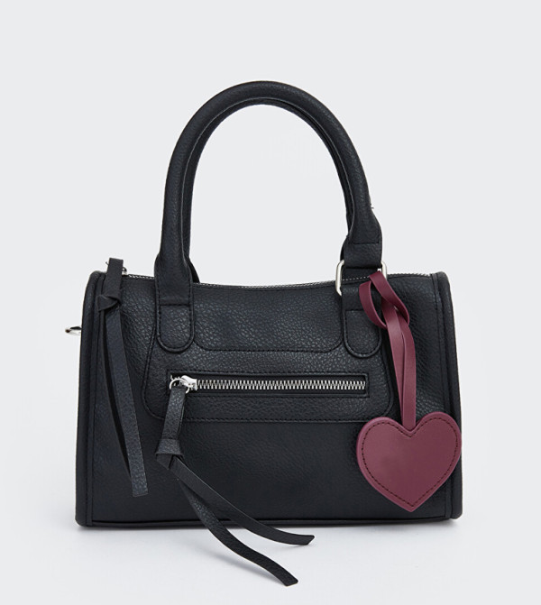 Textured Zip Handheld Bag