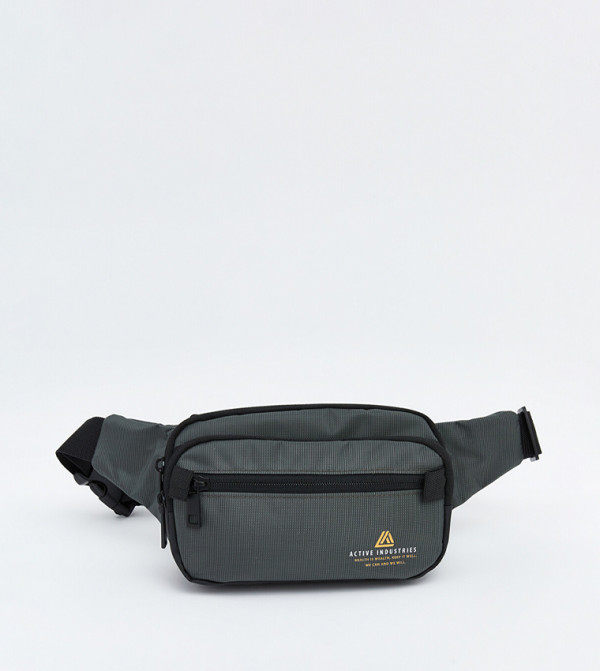 Textured Zip Waist Bag