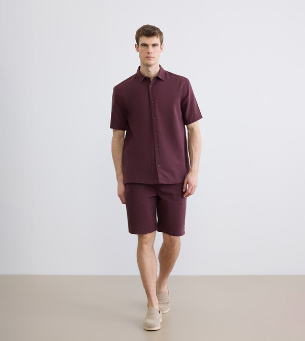 Solid Drawstring Waist Shorts
