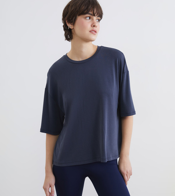 Solid Crew Neck T-Shirt