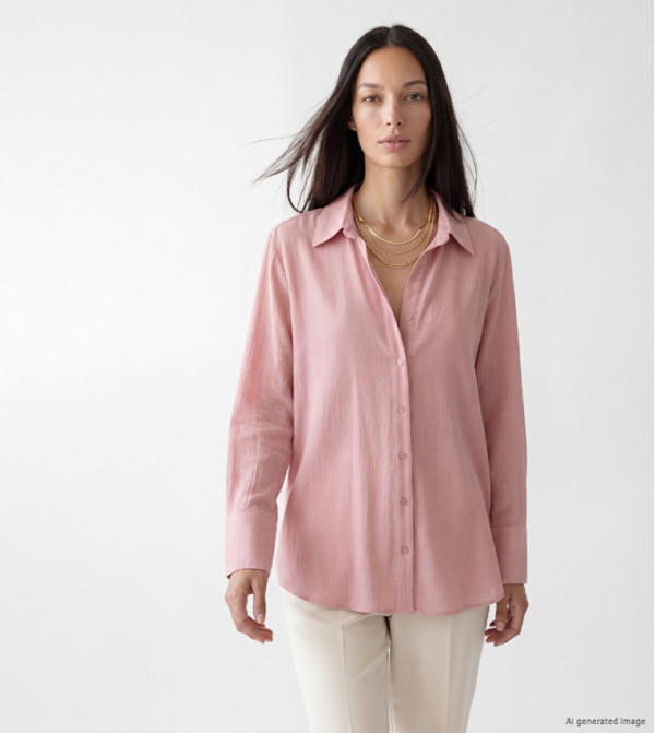 Textured Long Sleeves Shirt