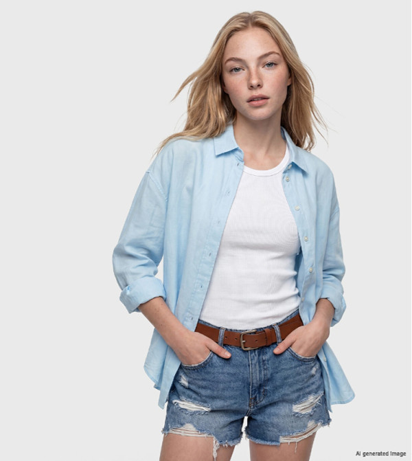 Solid Long Sleeves Oversized Shirt