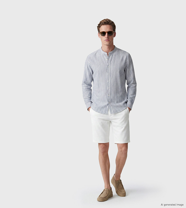 Solid Button Closure Shorts