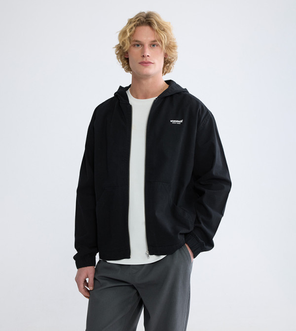 Washed Hooded Denim Jacket