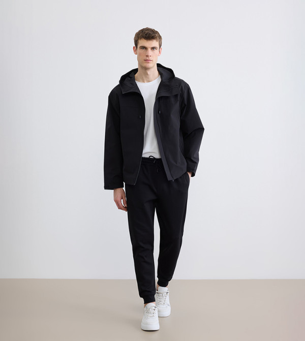 Solid Drawstring Waist Joggers