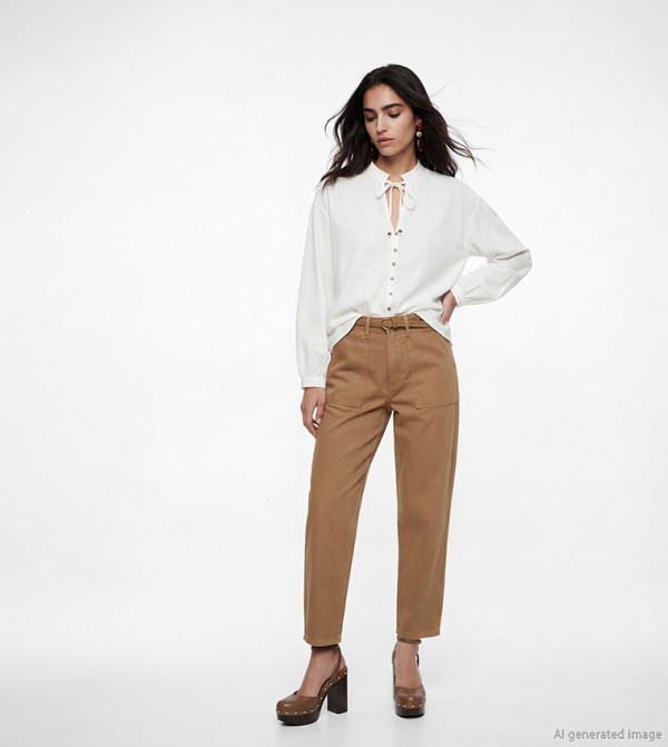 Faded High Rise Jeans
