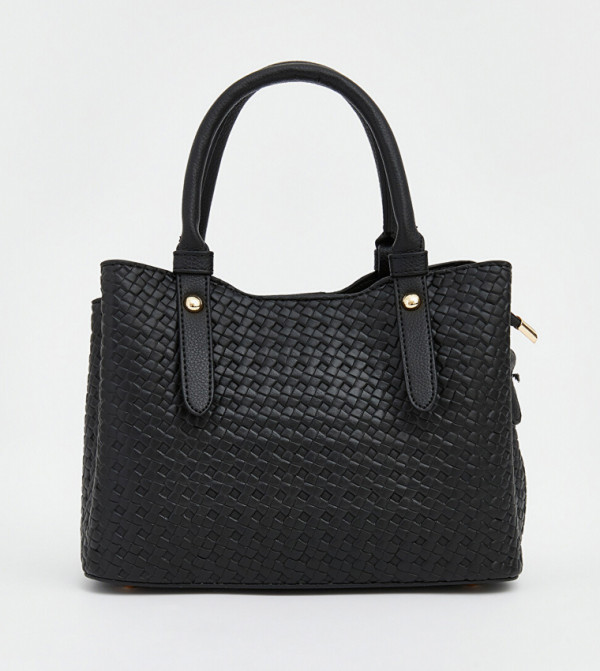 Braided Zip Satchel Bag