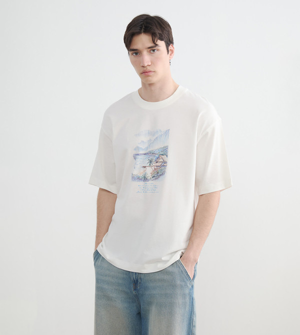 Printed Crew Neck T-Shirt