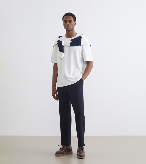 Solid Standard Fit Trousers