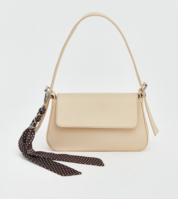 Scarf Detail Shoulder Bag