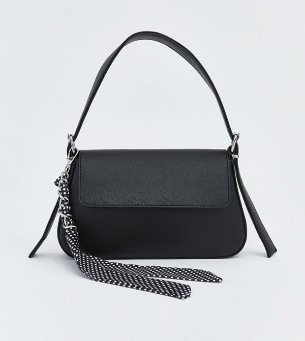 Scarf Detail Shoulder Bag