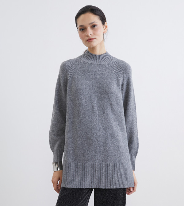 Turtleneck Oversized Knitted Tunic