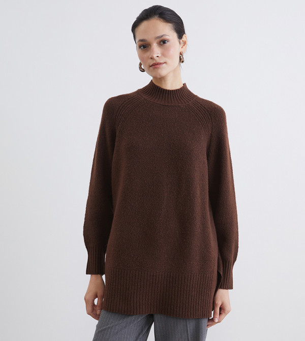 Turtleneck Oversized Knitted Tunic