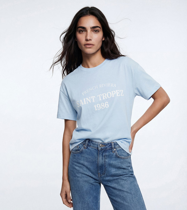 Saint Tropez Printed Short Sleeves T-Shirt