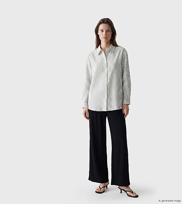 Elastic Waist Wide Leg Trousers