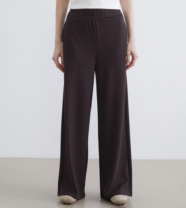 Elastic Waist Wide Leg Sweatpants