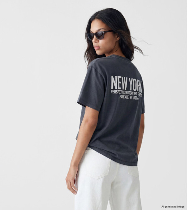 Graphic Crew Neck Oversized T-Shirt