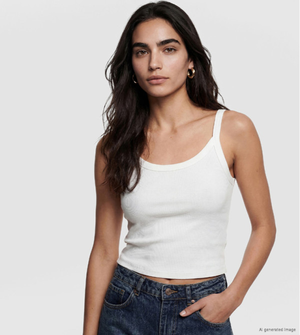 Ribbed Scoop Neck Tank Top
