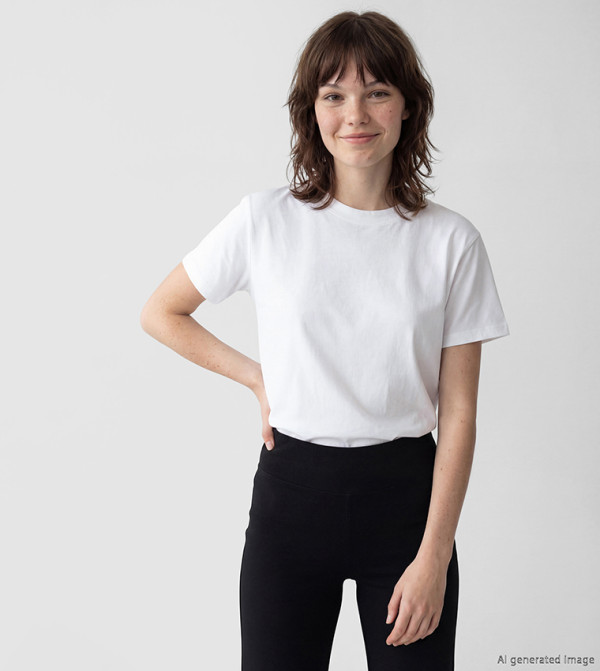 Solid Crew Neck T-Shirt