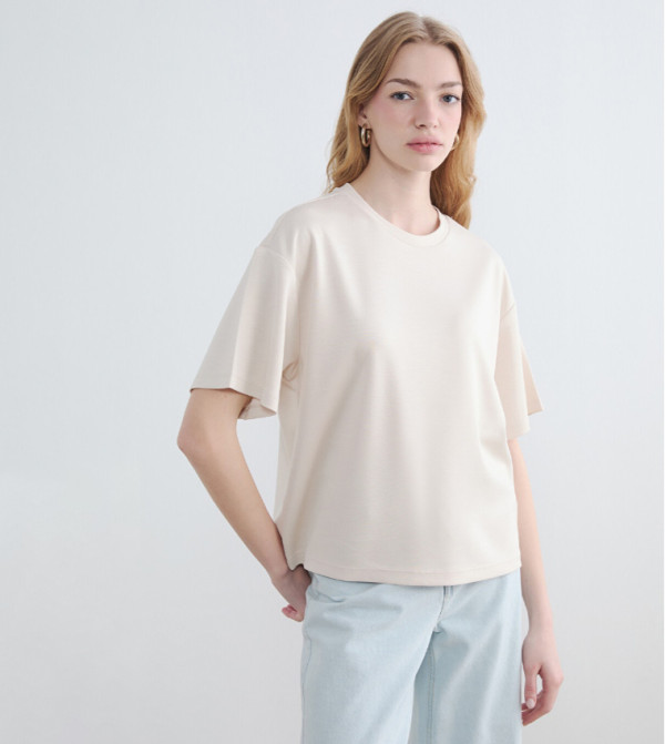 Solid Crew Neck Oversized T-Shirt