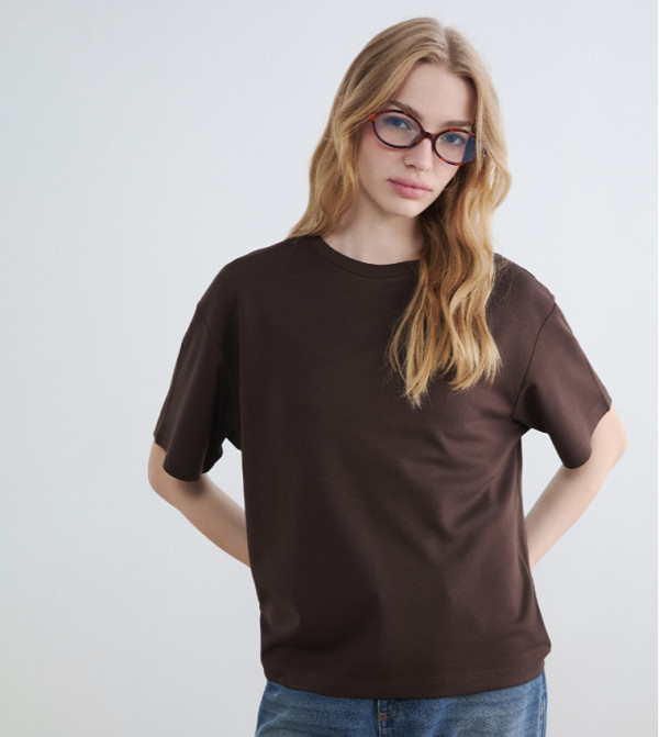Solid Crew Neck Oversized T-Shirt
