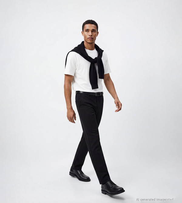 Solid Slim Fit Trousers