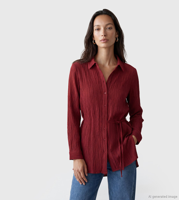 Solid Long Sleeves Shirt Tunic