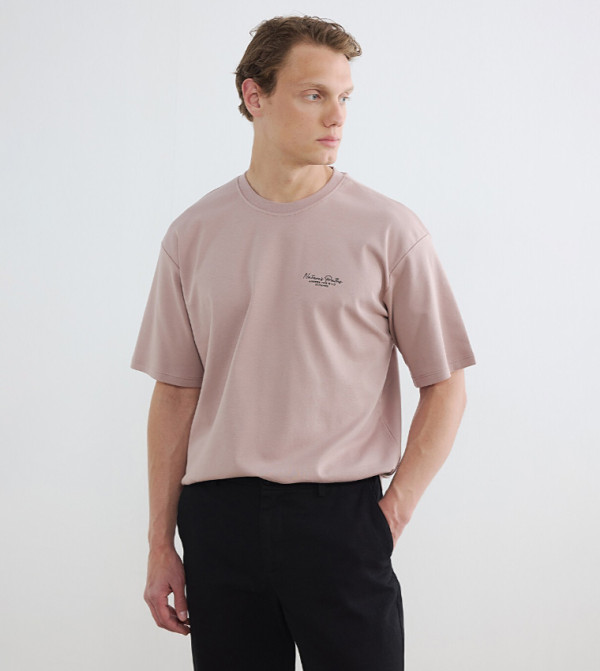 Printed Crew Neck Loose Fit T-Shirt