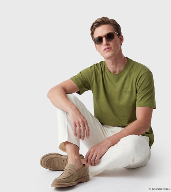 Printed Crew Neck Loose Fit T-Shirt