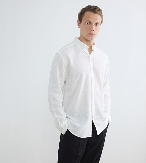 Textured Long Sleeves Shirt