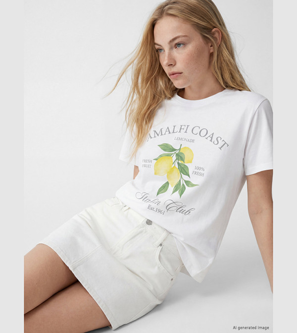 Printed Crew Neck T-Shirt