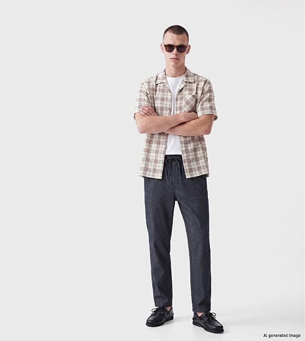 Solid Relaxed Fit Trousers