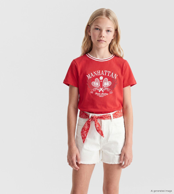Graphic Print Crew Neck T-Shirt