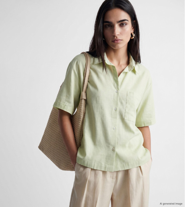 Solid Short Sleeves Shirt