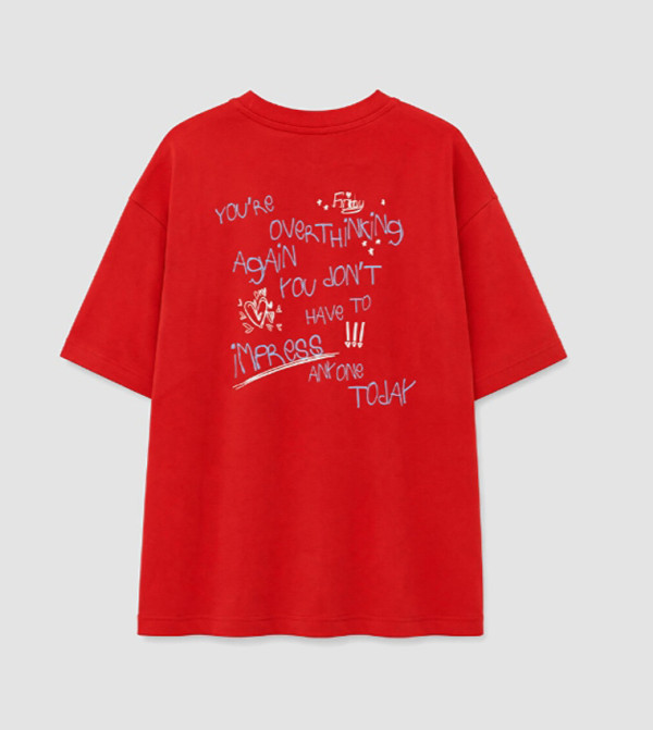 Graphic Print Crew Neck Loose Fit T-Shirt