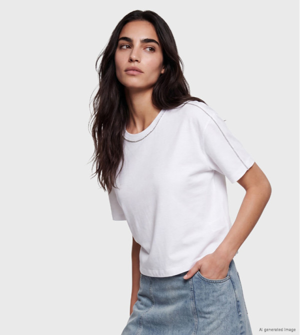 Embellished Crew Neck T-Shirt