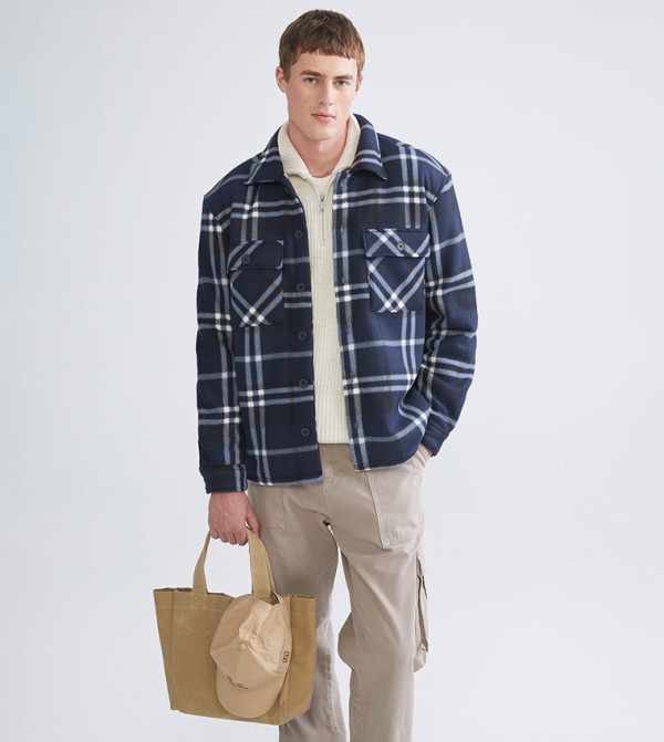 Plaid Long Sleeves Casual Shacket