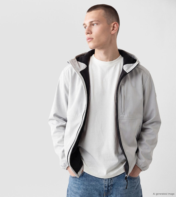 Solid Zipper Hooded Casual Jacket