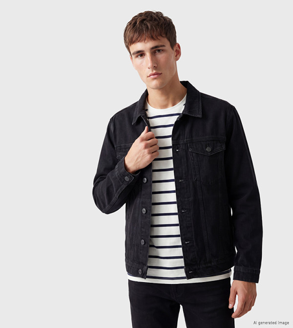 Solid Long Sleeves Denim Jacket