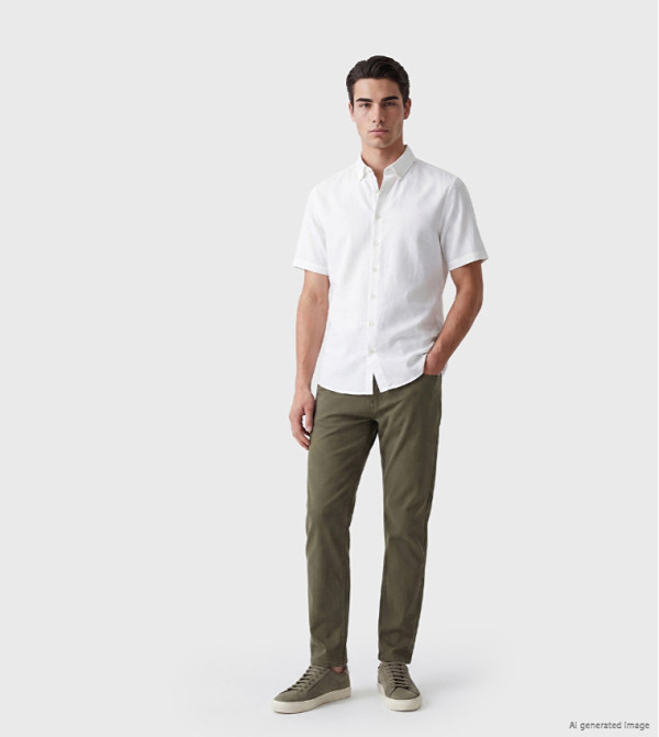 Solid Slim Fit Chinos