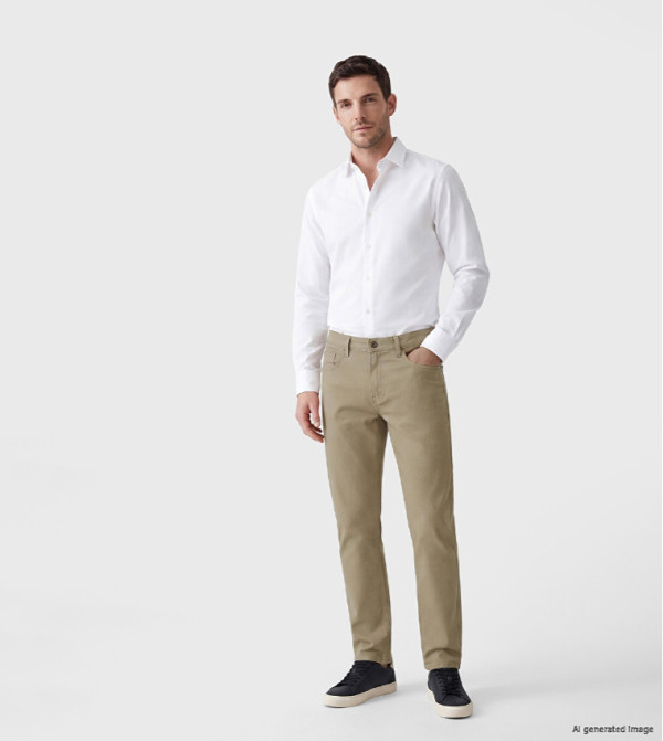 Solid Slim Fit Chinos