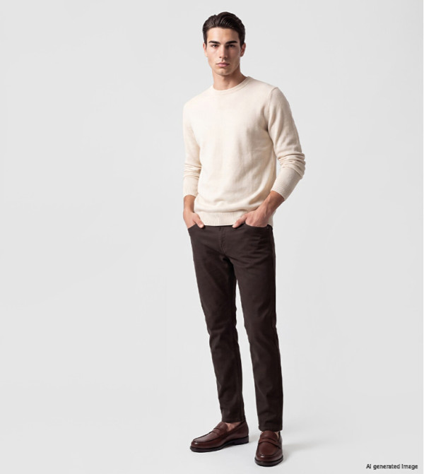 Solid Slim Fit Trousers