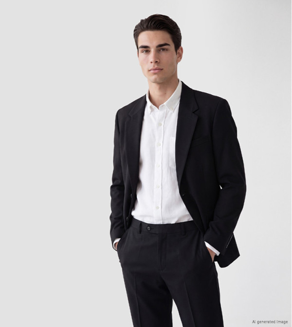 Solid Single Breasted Blazer