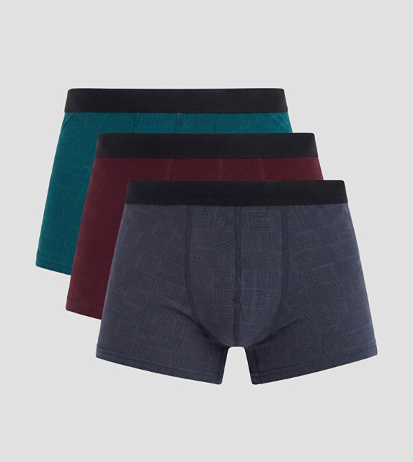 3 Pack Patterned Boxer Briefs