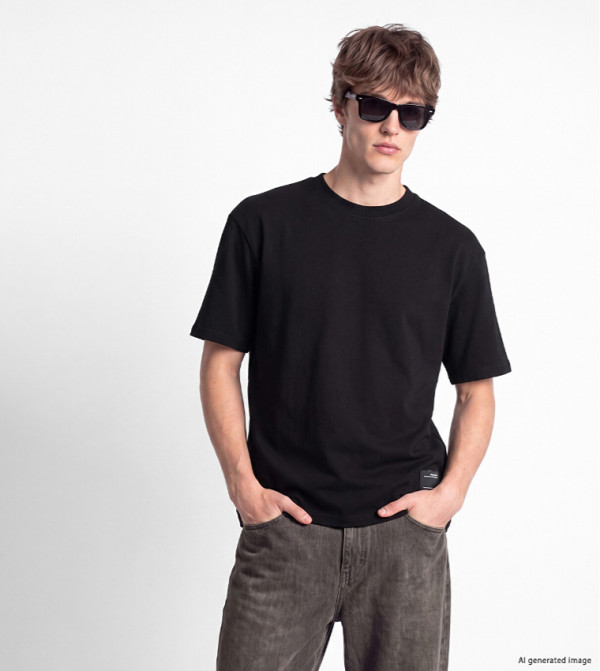 Solid Crew Neck T-Shirt