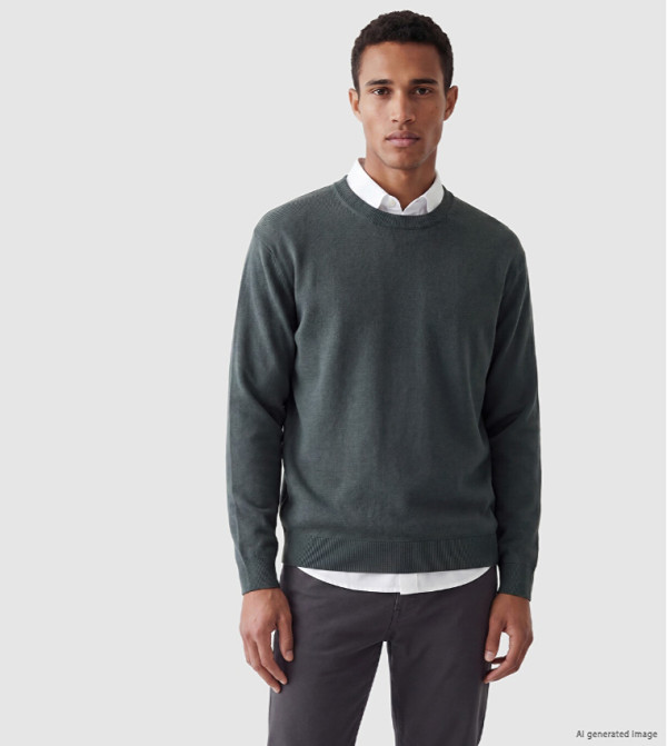 Solid Crew Neck Sweater