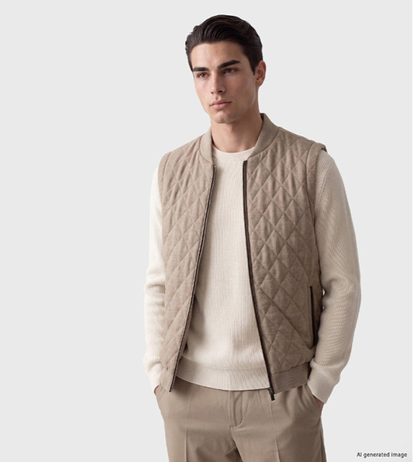 Quilted Zipper Gilet