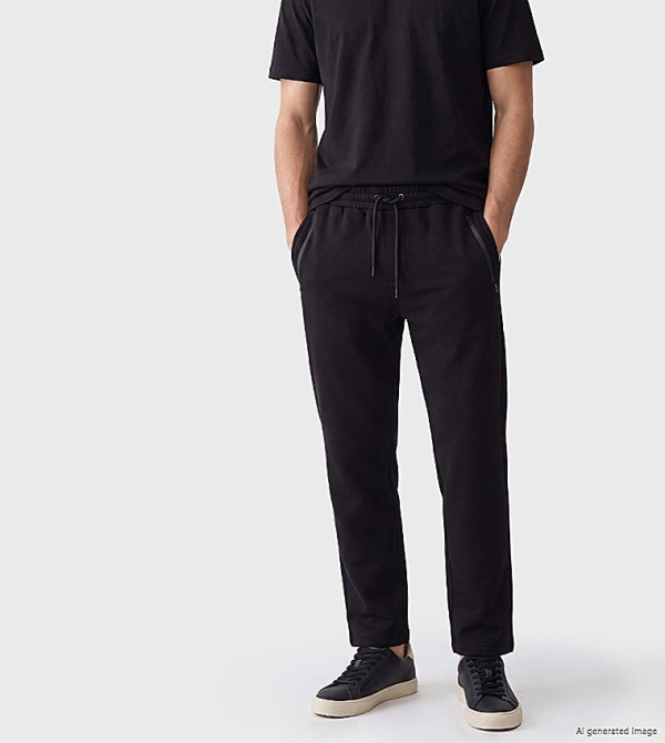 Drawstring Waist Regular Fit Pants